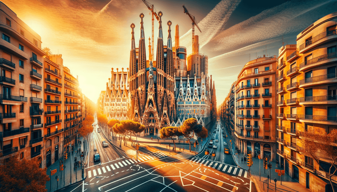 Vibrant scene of Barcelona, capturing the essence of the city's rich culture and lively atmosphere